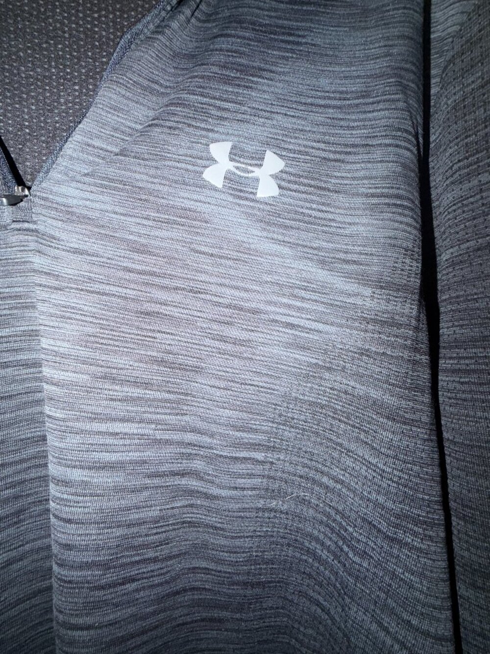 Men's Under Armour Quarter Zip textured gray XXL
